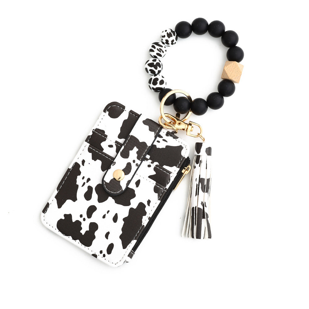 Boho Style Beaded & Tassel Wallet Keychain